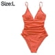 thumbnail image 2 of Traje de baño de una pieza para mujer elegante inspirado vintage Pin up Monokinis control de barriga trajes de baño fruncidos, 2 of 5
