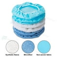 thumbnail image 5 of iMeshbean 20Pack Polishing Bonnet Pads 5-6 inch Microfiber/Wool Polishing Bonnet Buffer Car Wax Pads Cover for Car Polisher (Sky Blue), 5 of 13