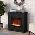 thumbnail image 4 of Evelyn&Zoe Modern/Contemporary 30" Wide Black Grain Mantel Fireplace, 4 of 7
