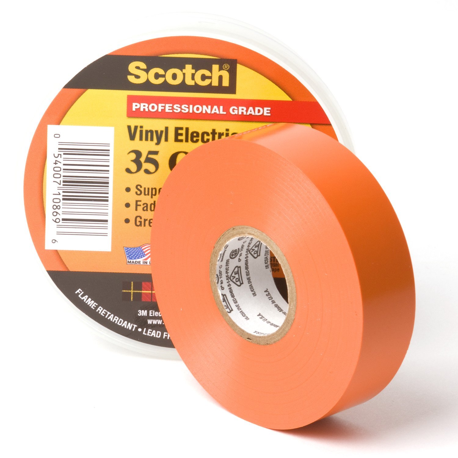 3M Vinyl Electrical Tape Orange 1 roll By Wirecare