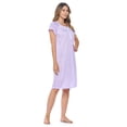 thumbnail image 4 of Casual Nights Women's Fancy Lace Floral Short Sleeve Nightgown, 4 of 5