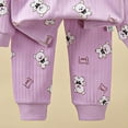 thumbnail image 5 of Caqnni Baby Girl Fall Winter Clothes Pumpkin Patch Crewneck Sweatshirts Flare Pants Set Toddler Outfits Homewear(4-5 Years), 5 of 5