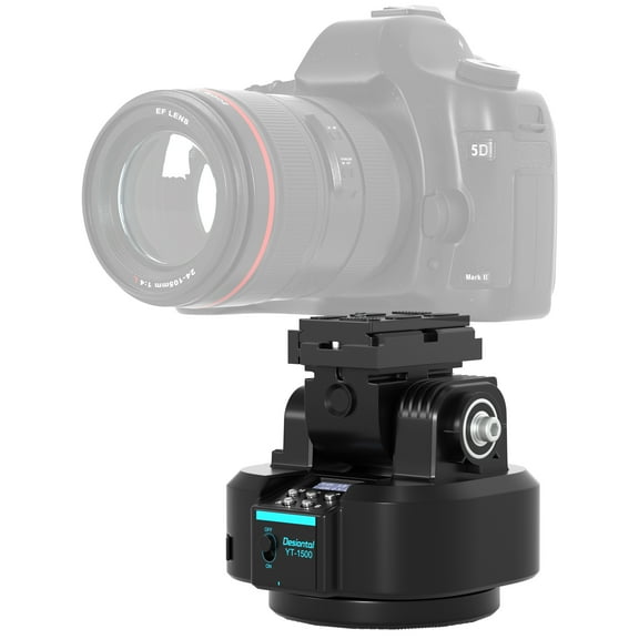 VIPQV YT-1500 Auto Motorized Rotating Panoramic Head with Remote Control AI Intelligent Follow Function and Live Function Support 2kg（4.4LB） Camera Phone Pan Tilt Video Tripod Head Stabilizer