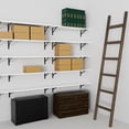 thumbnail image 7 of Kaboon 27 inch Long 10 inch Deep Floating Shelves for Wall Set of 2, Large Open Shelves Wall Mounted, Space Saving Home and Commercial Use, White, 7 of 7