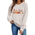 thumbnail image 2 of JOANKDMI Women's Fall Graphic Pullover Sweatshirt Cute Autumn Gnome Coffee Latte Print Crewneck Drop Shoulder Long Sleeve Casual Thanksgiving Holiday Lounge Tops, 2 of 4