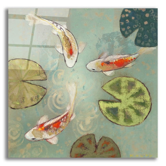 Epic Art 'Floating Motion II' by Aleah Koury, Acrylic Glass Wall Art, 12"x12"