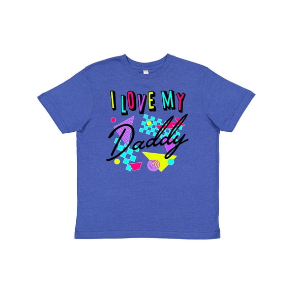 Inktastic I Love My Daddy- 80s Retro Style Youth T-Shirt