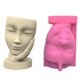 thumbnail image 1 of Succulent Plant Pots Silicone Mold Jewelry Storage Boxes Resin Mold DIY Face Holding Girl Flower Pot Pen Holder Mold, 1 of 4