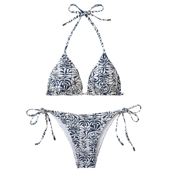 RFQWOVSR Girls Triangle Bikini 2 Piece Swimsuit Spaghetti Strap Kids Swimwear 8-9 Years