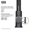 thumbnail image 4 of VIGO Edison Single Handle Pull-Down Sprayer Kitchen Faucet Set with Soap Dispenser in Matte Black, 4 of 12