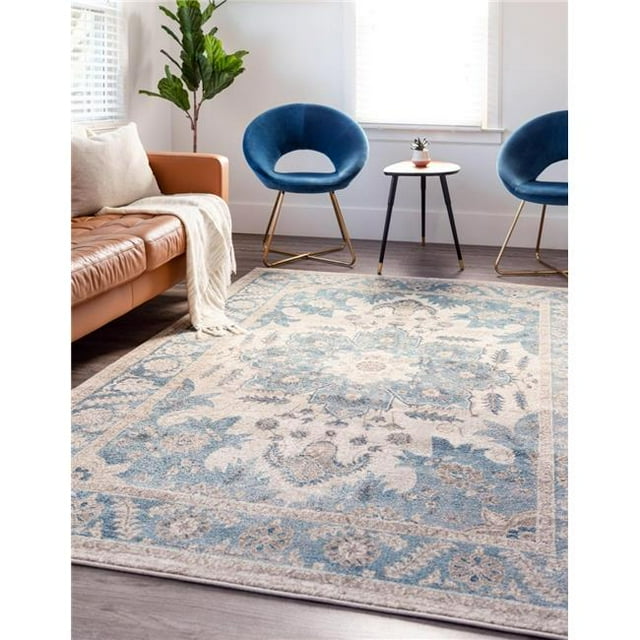 Unique Loom 3124844 7 x 10 ft. Altstadt Salzburg Rectangular Rug, Beige