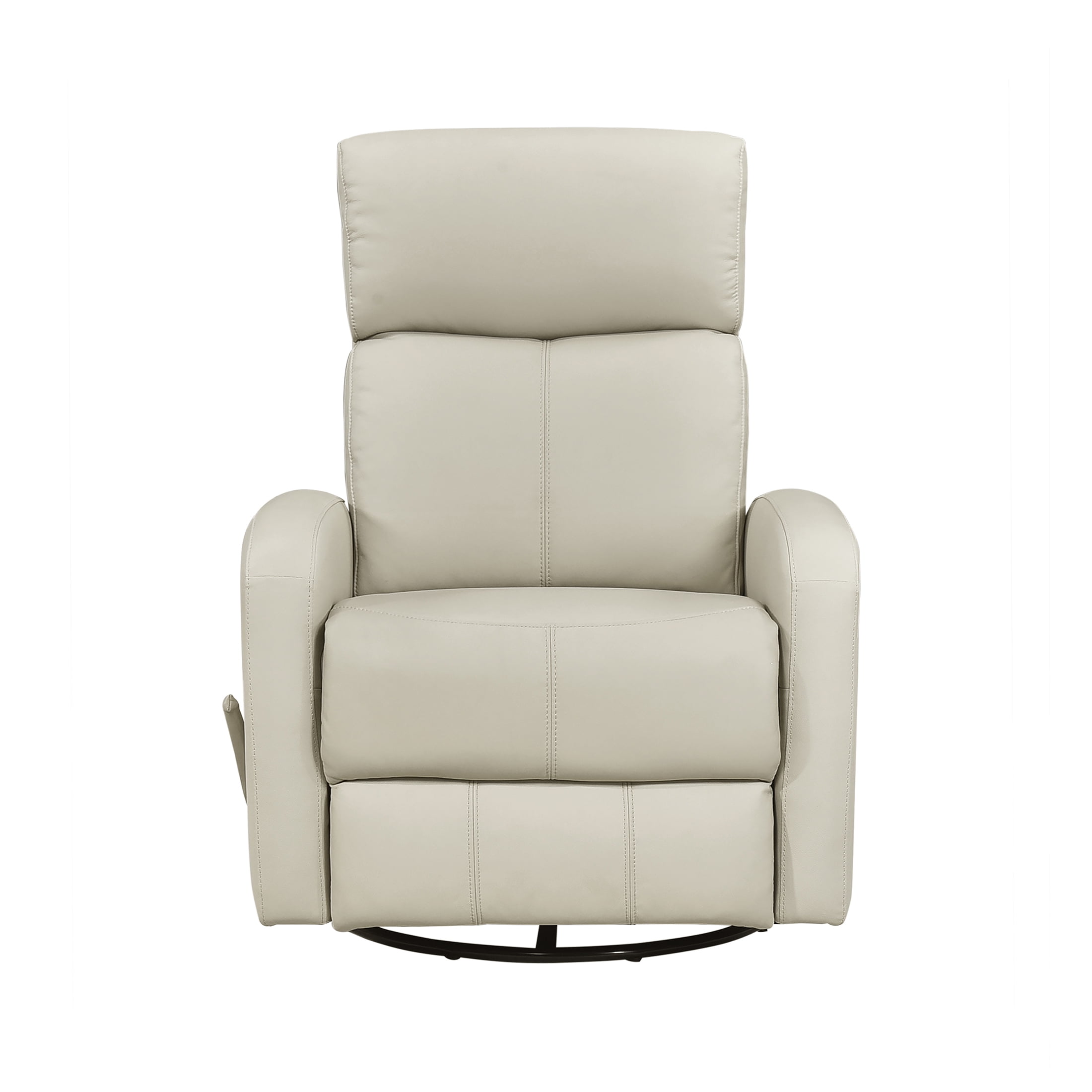 OakvillePark Bramblecrest Leather Match Swivel Glider Reclining Chair, Beige