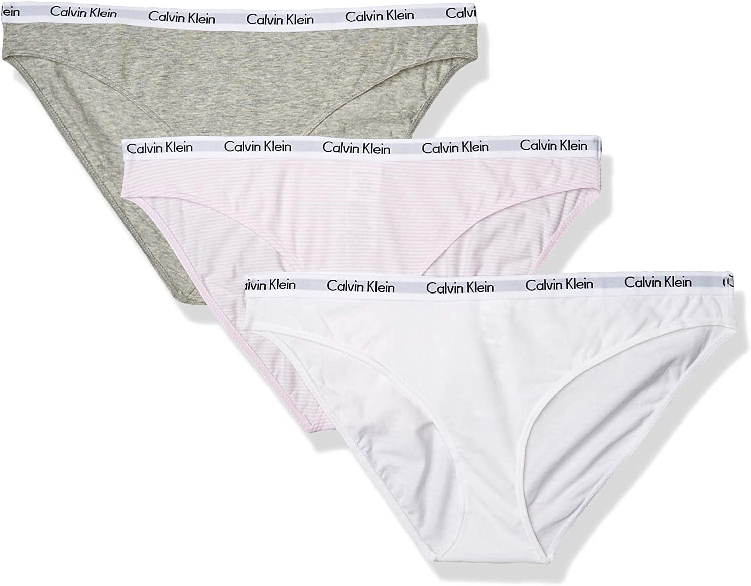 Calvin Klein Women's Carousel Logo Cotton Stretch Bikini Panties, 3 Pack,  Tapioca/Star Stamp Exact Red/Black, X-Small at  Women's Clothing store