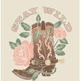 thumbnail image 5 of Stay Wild Cowboy Boot and Roses Adult Short Sleeve Tee-Large-Off-White, 5 of 6