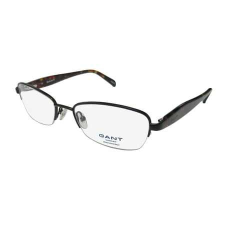 New Gant Gw Lo Womens/Ladies Designer Half-Rim Black / Tortoise Half-rimless Durable Womens Size Frame Demo Lenses 51-18-135 Spring Hinges Eyeglasses/Glasses