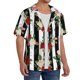 thumbnail image 2 of Balery Rose Flowers Camisa Casual de Manga Corta con Botones para Hombre, Texturizada, Estilo Cubano, para Playa, Verano-XX-Large, 2 of 5