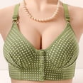 thumbnail image 4 of iHPH7 Womens Bras Front Closure Push Up Bra Padded Bras for Women Front Open Bras for Women Post Surgery Bra Floral Print Breathable Bras for Women Snap Front Bra Green 42, 4 of 4