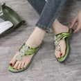thumbnail image 2 of jiaxiM Wedge Flip Flops for Women Black Thong Sandals Elegant Open Toe Slippers for Women Non- Rubber Sole Orthofeet Shoes for Women for Beach, Pool, Dorm, Bathroom, Spa, Gym and Travel, 2 of 7