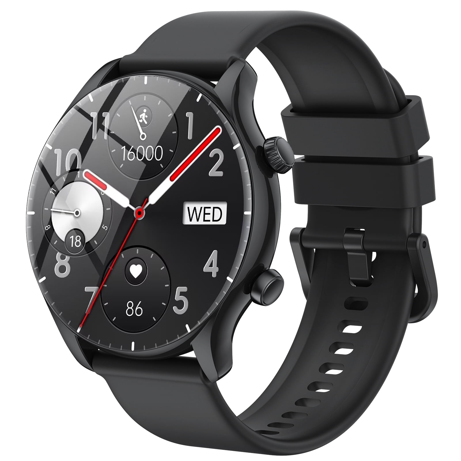 New Men's Smart Watch, 1.39" HD Screen Fitness Tracker with Bluetooth Calling (Answer/Make/Message), Smartwatch Fits for Android and IPhone, 120+ Sports Modes, IP68 Waterproof, for Gift Black