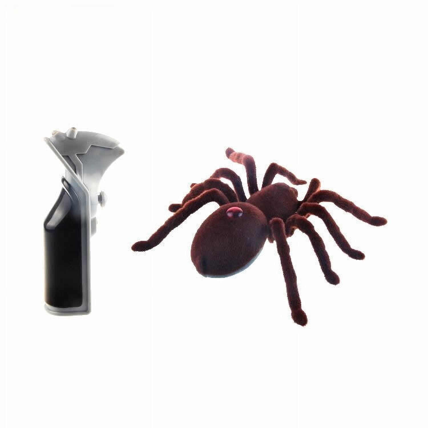 Araña en movimiento - Araña que se arrastra | Araña de control remoto | Broma aterradora de araña con ojos brillantes | Juguetes de arañas para niños de 3 a 5 años