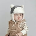 thumbnail image 5 of HAiming Kids Winter Trapper Hat with Ear Flaps Winter Trooper Cap Fleece Lined Windproof Cap with Cute Pompom, 5 of 6