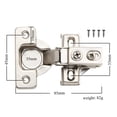 thumbnail image 3 of Paquete de 2: marco frontal, bisagras silenciosas para puerta de gabinete de cierre suave, superposición de 1/2 pulgada con amortiguadores de metal incorporados, acero resistente y resistente para coc, 3 of 8