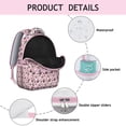 thumbnail image 4 of French Bulldog Cute Bone Paw Print Backpack for School,Cute School Bag,Schoolbag with Adjustable Shoulder Straps & Padded Back,15.3"x11"x7.1"., 4 of 6