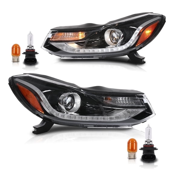 CROSSDESIGN LED DRL Headlights Assembly Headlamps Compatible with Chevy Trax 2017-2022 with Factory LED DRL Projector Headlight