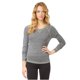 thumbnail image 1 of Aeropostale Heathered Ls Pajama Sleep Camiseta para mujer, negro, pequeño Aeropostale Camiseta de manga corta, 1 of 2