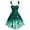 Green, variant on HKEJIAOI Womens dress Women Vintage Christmas Color Snowflake Print Off Shoulder Party Dress Deals Clearance Red