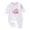 White, variant on Zwiiyzr 1-16M Baby Girl Boy Clothes One Piece Long Sleeve Romper Jumpsuit Button Down Bodysuit Romper Baby Comfy Outfit Infant Clothes White