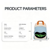 BIOSLED Smart LED School Backpack Bluetooth Pixel Art Trendy College bag