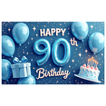 thumbnail image 3 of Blue Balloons Happy Birthday Cake Banner Milestone Party Gift Box for Celebration Event Decoration, 3 of 4