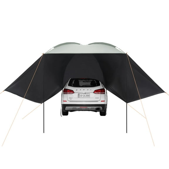 VEVOR 10 x 7 inch Vehicle Awning with Extended Side Canopies, PU2000mm UV50 Protection, Portable Storage Bag, for Trucks, SUVs, Vans, and Campers