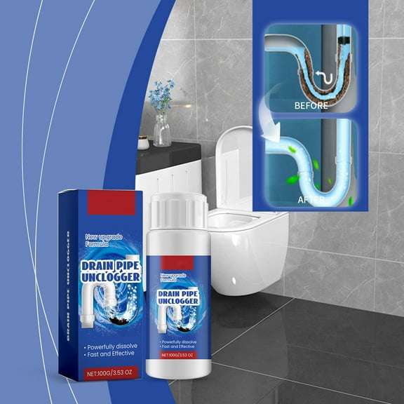 Banghong Powerful Pipe Dredge Deodorant,Drainage Pipe Cleaner,Sink Drain Cleaner,Drain Gel Pipe Unclogger,for Kitchen Toilet Pipeline Cleaning Tool 3.53OZ