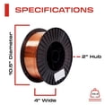 thumbnail image 2 of Solid MIG Welding Wire - ER70S-6-0.035 Inch, 33 LB Spool, 2 of 4