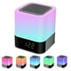 thumbnail image 1 of Lámpara de noche con despertador, altavoz Bluetooth, luz nocturna, LED RGB regulable que cambia de color, altavoz inalámbrico, luz de ambiente, 1 of 5