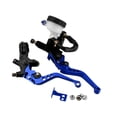 thumbnail image 2 of Embrague de freno hidráulico CNC de 7/8 pulgadas y 22 mm para motocicletas, bomba de freno para motocicleta, alto rendimiento, palancas de depósito de Azul, 2 of 9
