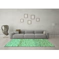 thumbnail image 3 of Ahgly Company Indoor Rectangle Abstract Turquoise Blue Modern Area Rugs, 3' x 5', 3 of 4