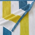 thumbnail image 2 of Great Bay Home 4-Pack Cabana Stripe Beach Towel (4 Pack - 30" x 60", Blue / Yellow), 2 of 3