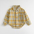 thumbnail image 2 of Futezty Toddler Boys Long Sleeve Button Down Plaid Flannel Shirt Baby Boy Collared Shirts Casual Tops 3M-5T, 2 of 4