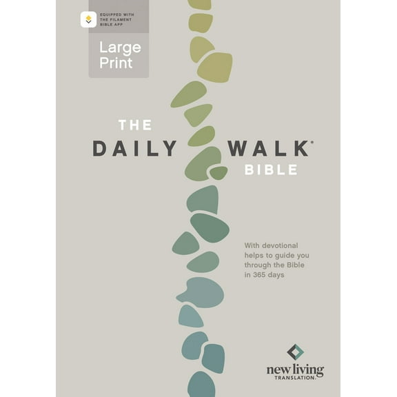 NLT The Daily Walk Bible/Large Print Filament Enabled-Softcover