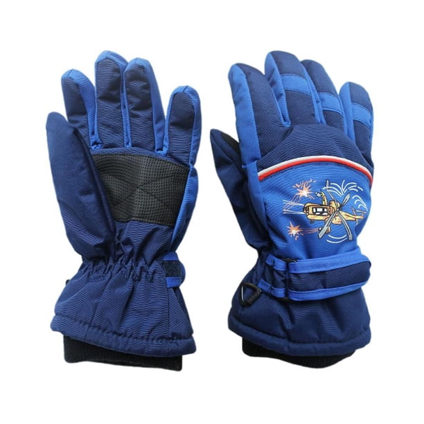 Yuarrent Guantes de esquí para niños Guantes de invierno de setas de dibujos animados Guantes impermeables a prueba de viento cálidos para deportes al Suministros térmicos Numero 3 Yuarrent HA046798-03