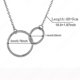 thumbnail image 4 of Personality Double Ring Necklace Clavicle Chain Mother And Daughter Necklace---Product code 50153, 4 of 5