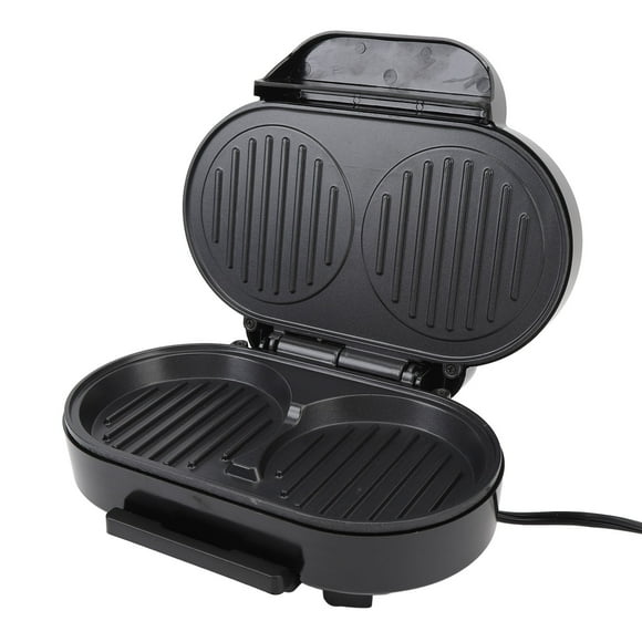 Mácina para Hacer Panqueques Doble, Parrilla Eléctrica Antiadherente Para Hamburgoes, Sartén Eleccica Doble para Huevos de Relleno Profundo para Panqueques, Galletas, Galletas,