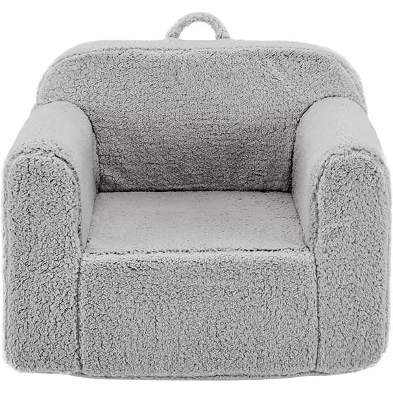 Ulax Furniture Kids Armchair Toddler Couch Baby Sofa Chair with Sherpa Fabric for Boys and Girls (Beige)
