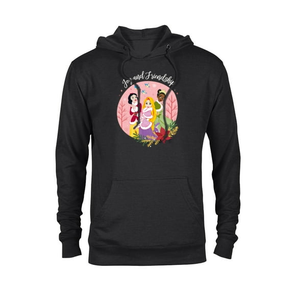 Disney Princess Tiana Rapunzel Snow White Joy and Friendship - Pullover Hoodie for Adults - Customized-Black