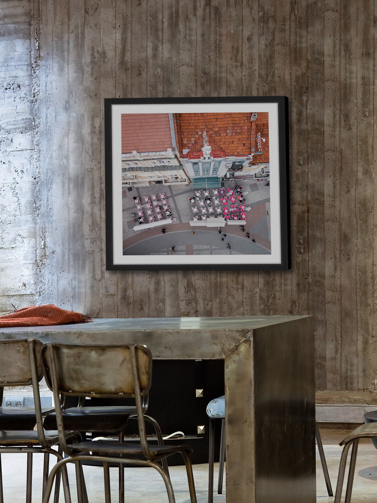 "Outdoor Eating" Framed Painting Print