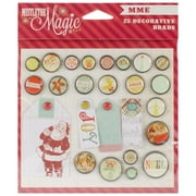 My Minds Eye Mistletoe Magic Decorative Brads 25/Pkg -