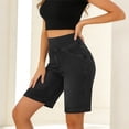 thumbnail image 4 of ASDFVBKG Womens Jean Shorts Bermuda Dressy Jeans Shorts Stretch Denim Pull on Elastic Waist Summer Denim Shorts Black S, 4 of 6